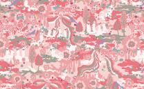 ホラグチカヨ　イラスト　Flowercamouflage　ピンク