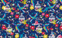 ホラグチカヨ　イラスト　bringhappiness　ブルー