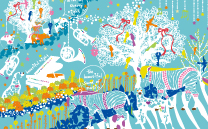 ホラグチカヨ　イラスト　starry night　ブルー