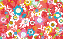 ホラグチカヨ　イラスト　vegetable shop　レッド